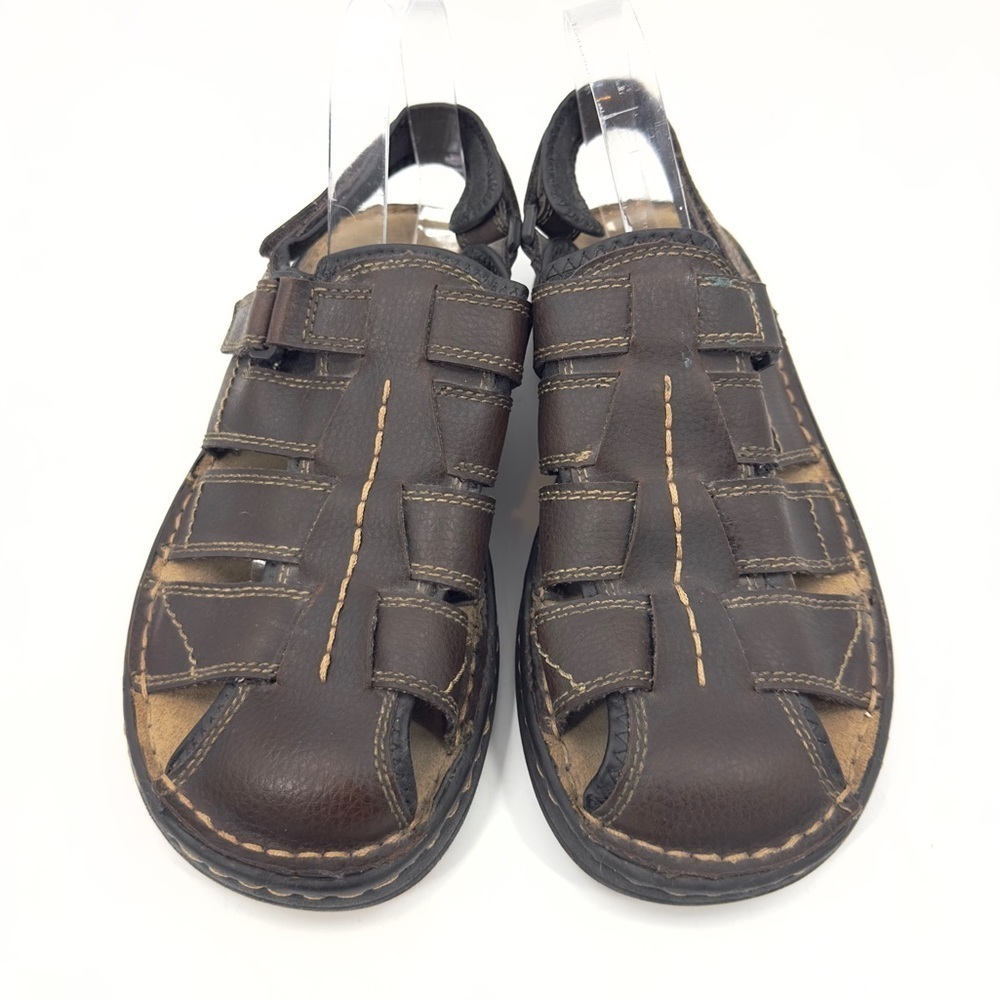 Vintage Faded Glory Y2K Chunky Fisherman Sandals Mens 9.5 Wide 90s Preppy - Picture 2 of 9